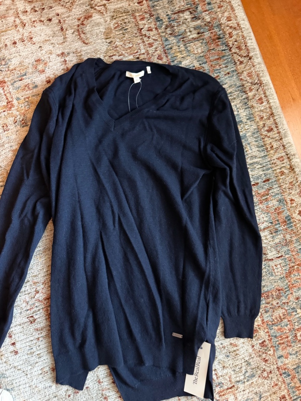 Barbour Navy V-Neck Men's Sweater